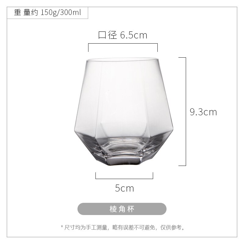 Rose guld vinglas kop luksus geometrisk vandglas whisky shot glas hjem tazas de cafe easy juice  ac50gc