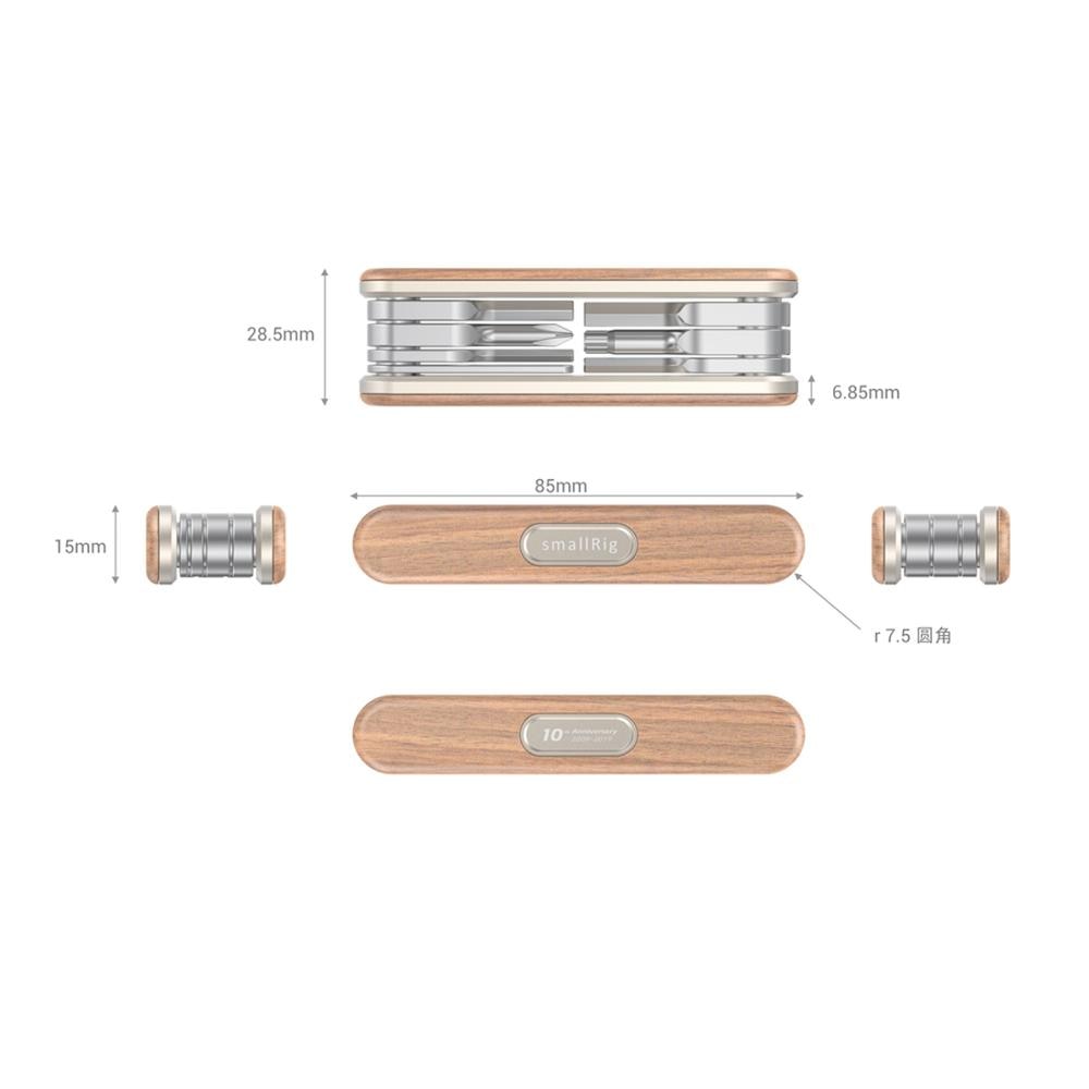 SmallRig 10-Year Anniversary Edition Folding Screwdriver Kit With Phillips/Allen Wrenches/ Torx T25 Driver Camera Cage Rig-2400