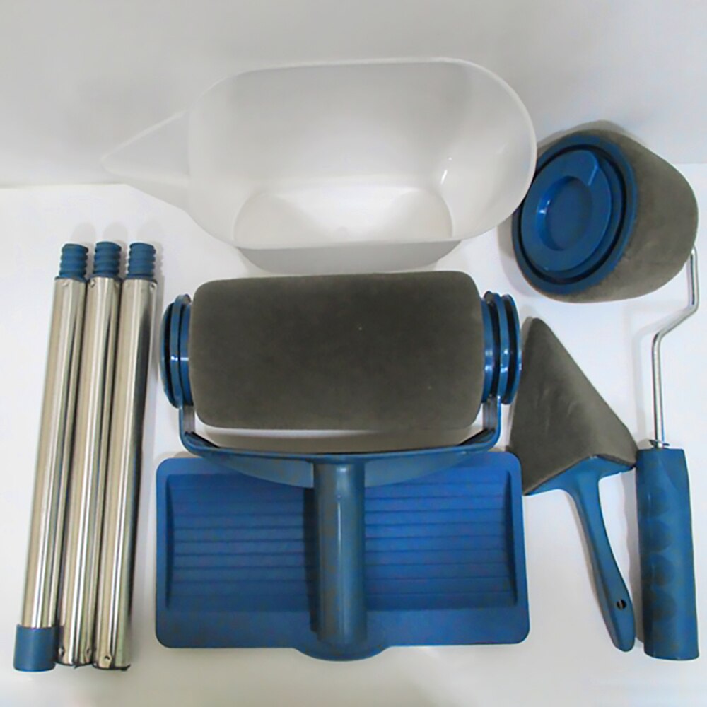 8pcs/set Wall Decorate Painting Roller Brush Set Paint Brush Kit Multifunctional House Paint Easy DIY Paint Roller Tools Set