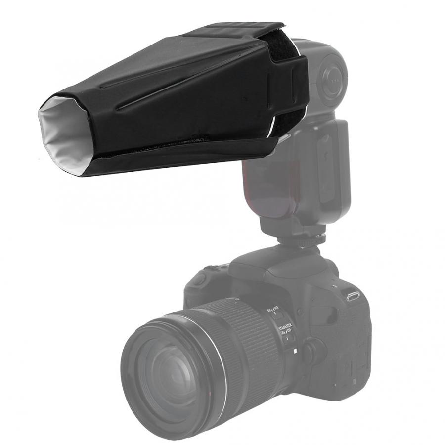 Universele opvouwbare camera top flitser lamp speedlite reflector diffuser zwart