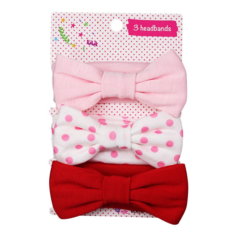 3 Stks/set Bloemen Baby Hoofdband Zachte Katoen Bloemenprint Dot Gedrukt Bows Geknoopt Meisje Hoofdbanden Haar Accessoires Dropshippin