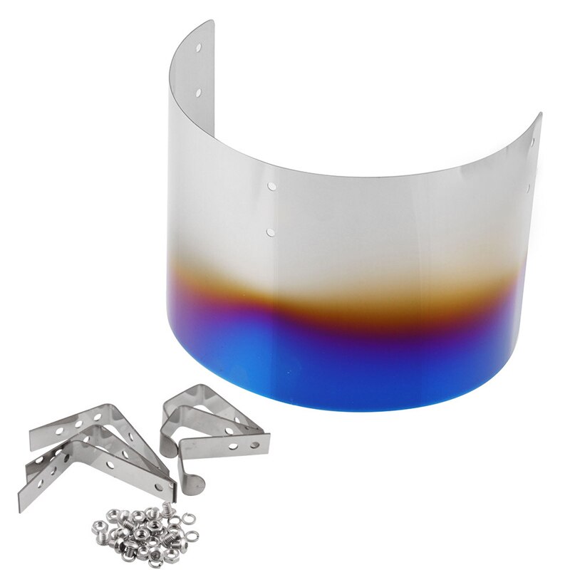 Universale 2.5-5 "Cono in Acciaio Inox Titanio Argento colorato in fibra di carbonio di Calore scudo Coperchio del Filtro di Aspirazione dell'aria: colorato