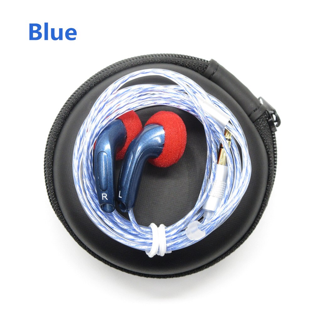 Fengru Diy EMX500S In-Ear Oordopjes Platte Kop Stekker Diy Oortelefoon Hifi Bass Oordopjes Dj Oordopjes Zware Bas geluidskwaliteit: Blue