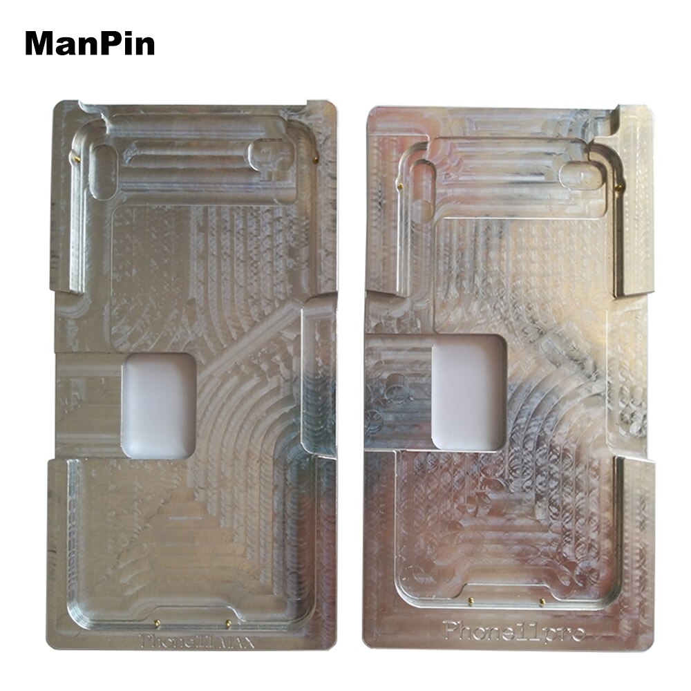 Molde de Metal para alineación de pantalla LCD para iPhone 11Pro Max 11 XS XR Cable flexible No doblado OCA almohadilla de goma laminada para reparación de teléfono móvil