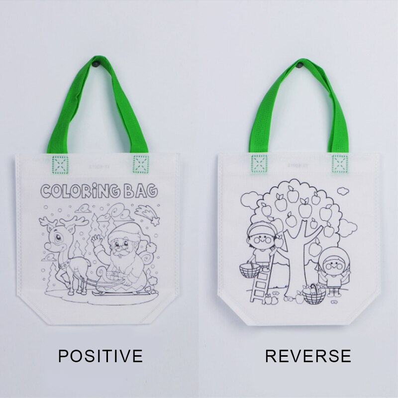 Saizhi FAI DA TE Vernice Disegno Giocattolo Colorato Graffiti Borsa A Mano Da Parte di Bambini di Materiale Ecologico SZ3102: double side 4