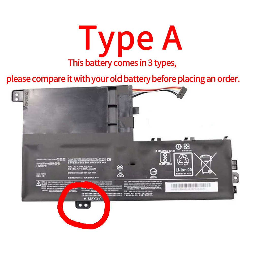 L14M2P21 L14L2P21 Batteria del computer portatile per Lenovo IdeaPad 330S 330S-14AST 330S-14IKB 330S-141KB 330S-15ARR 330S-15AST 330S-15IKB: bianca