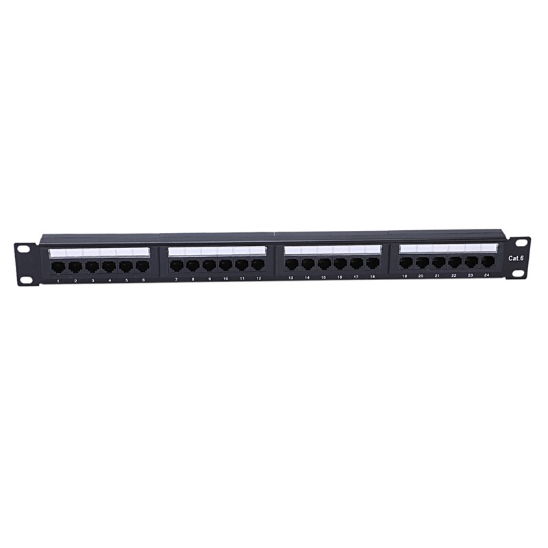 Utp 24 poort  rj45 patchpaneel rackkabel wandmontagebeugel connector rackgereedschap ethernet lan netwerkadapter cat 6