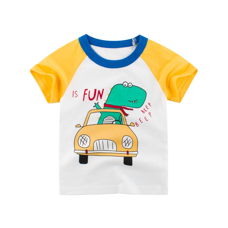 Kinder t-shirt voor jongens t-shirt dinosaurus katoenen topjes kinder t-shirts voor meisjes kinder jongen t-shirt verjaardag t-shirt