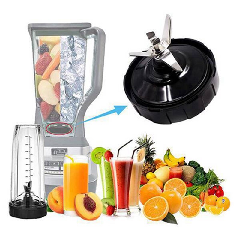 Piezas de repuesto para Ninja, cuchillas extractoras de 7 aletas y taza de licuadora Ninja de 24OZ con tapa de sellado, para Nutri Ninja Auto IQ