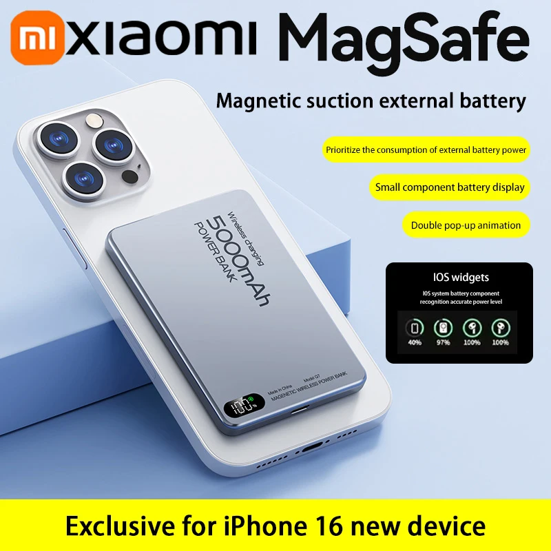 Xiaomi 10000mAh Slim Magnetic Wireless Power Bank PD20W Super Fast Charging Portable External Battery For Magsafe For iPhone