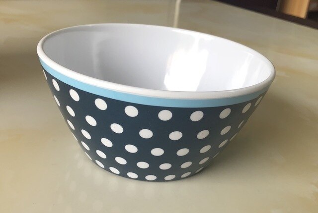 9 Inch Diner Platen Serving Cake Tray Imitatie Porselein Plaat Diner Fruitschaal Steak Gerechten Imiteren Keramiek Servies: 2-Dark Dot