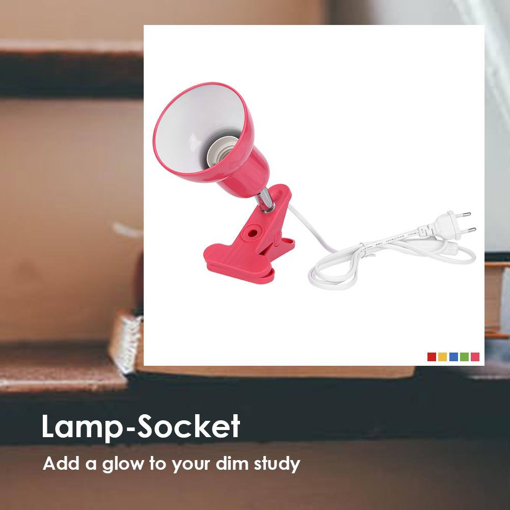 Durable Reptile E27 Lamp-socket Kit 360 Degree Rotation Heating Lamp Clip Cover Clip-on Bulb Light Holder	EU Plug