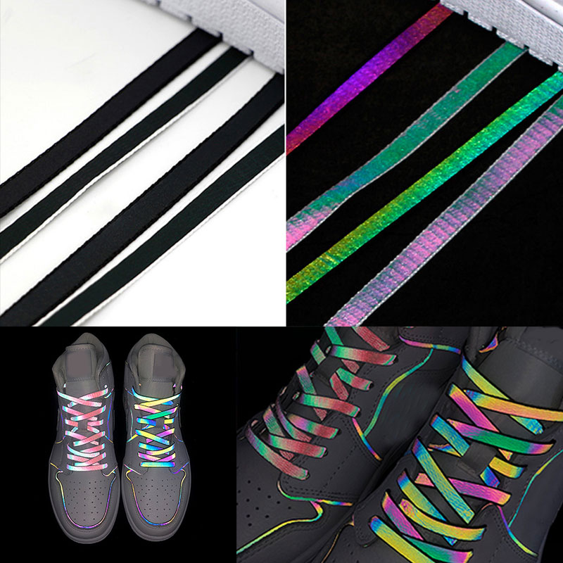 1 Paar Fluorescerende Schoenveters Platte Canvas Sneakers Veters Lichtgevende Kleurrijke Schoenveter Unisex Glow In The Dark Night Schoen String