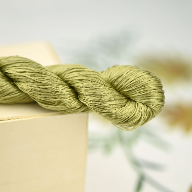 silk embroidery thread / 100% silk thread /hand embroidery embroider cross stitch/ Mould green/8 gradient color: 3
