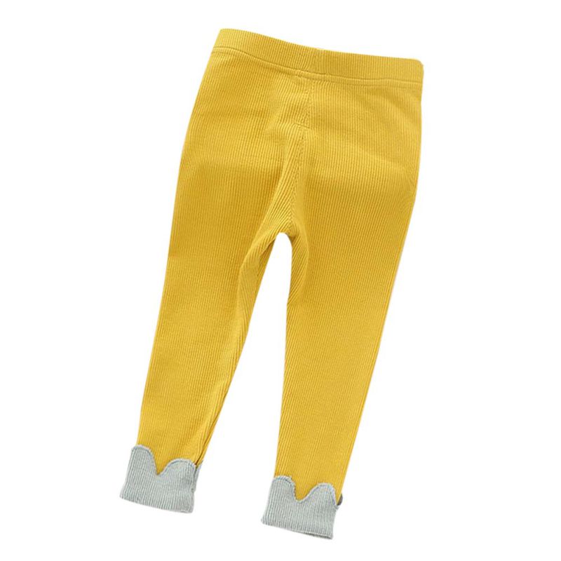 Girls Leggings Children Clothing Floral Patchwork Ankle Leggings Cotton Warm Pants Leg Candy Solid Bottom S2