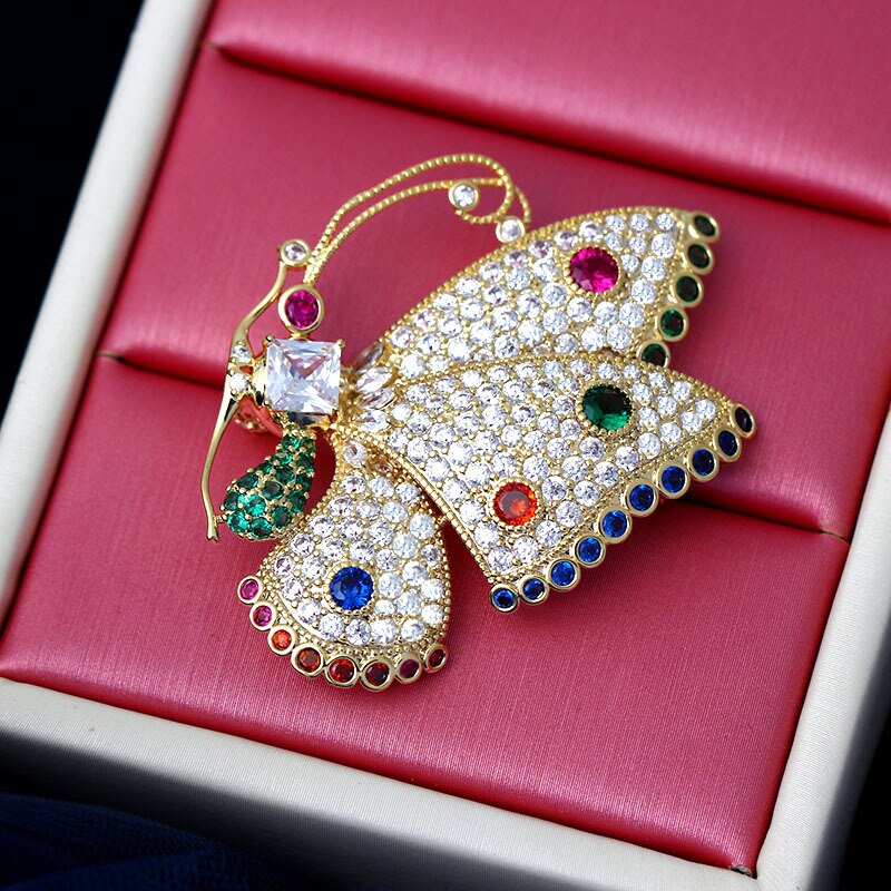 Red Trees Brand Insect Pins Jewelry Butterfly Brooches For Women Year In Box: 3543543