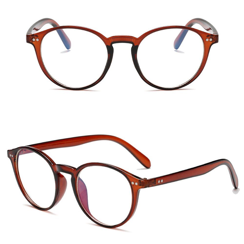 Montura de gafas de bloqueo de luz azul y ojo redondo Retro para hombre y mujer, monturas de gafas para ordenador, montura de gafas de cadera