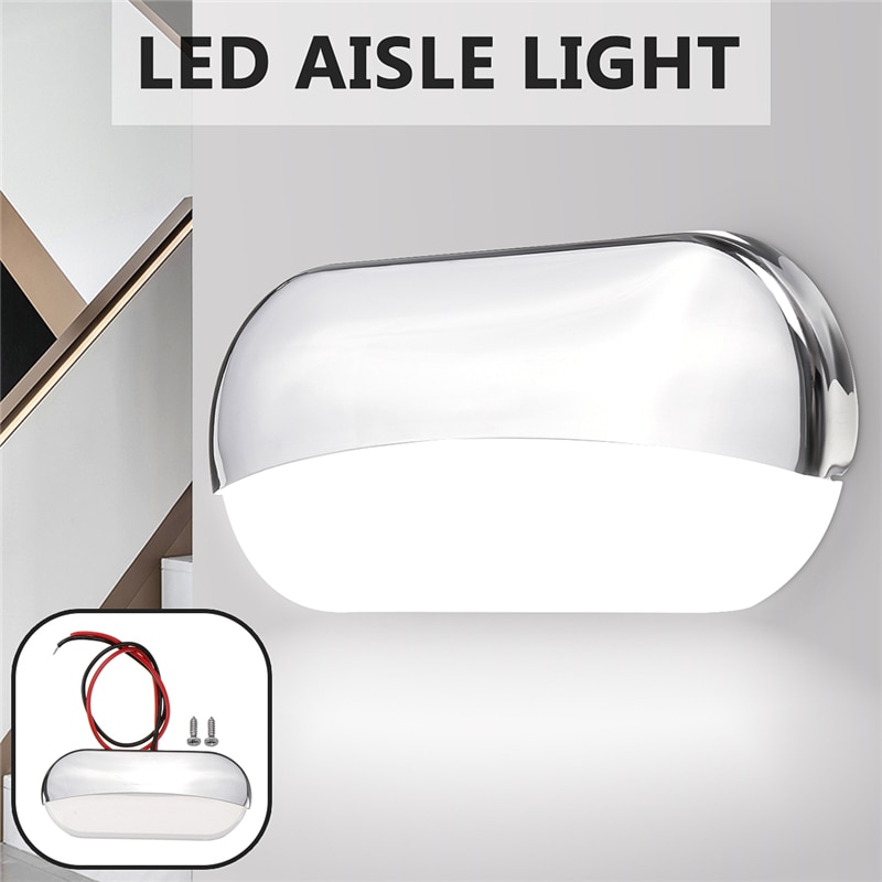 Dc 12v veneen peräpeilin led -seinävalaisin ruostumaton teräs valkoinen led -takavalo jahtitarvikkeet  ip67 käytävävalaisin