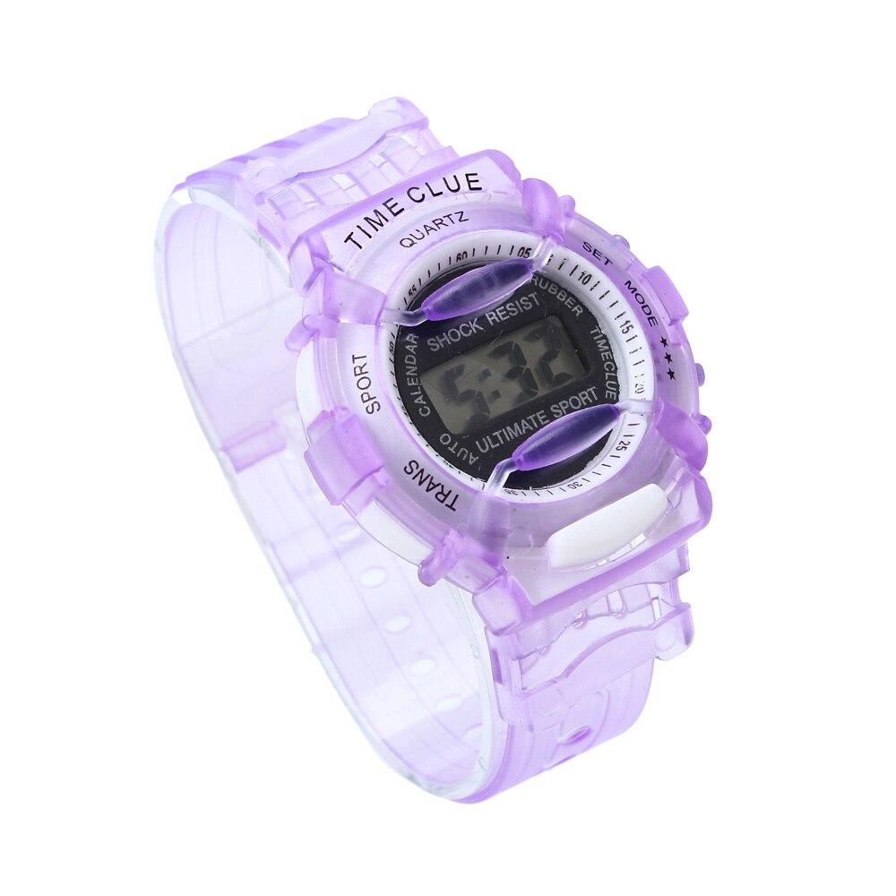 Kind horloge Digitale Sport Horloge Jongens Meisjes Kinderen Studenten Waterdichte Digitale Horloges montre fille enfant # L05: Paars