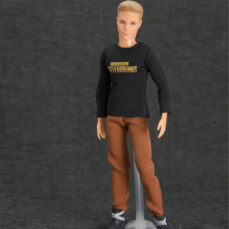 Ken Doll-ropa vaquera, chaqueta vaquera, abrigo, pantalones, Sudadera con capucha, muñeca, novio, ropa Ken, uso diario, traje informal, accesorios para muñecas de 30cm: Transparente