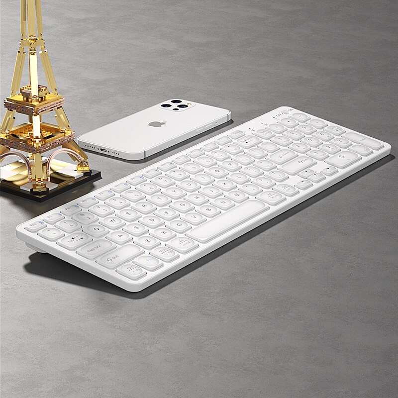 2.4G Draadloze Gaming Toetsenbord Voor Macbook Xiaomi Pc Gamer Stille Magic Toetsenbord Muis Set Laptop Toetsenbord Gamer Muis Muizen: White Keyboard