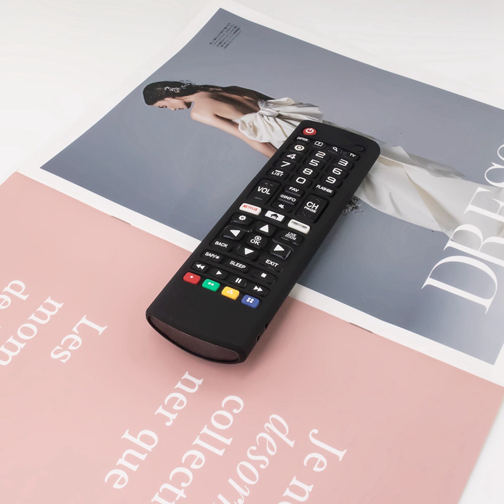 Étui en Silicone pour télécommande LG Smart TV, 2 pièces, rouge et vert lumineux