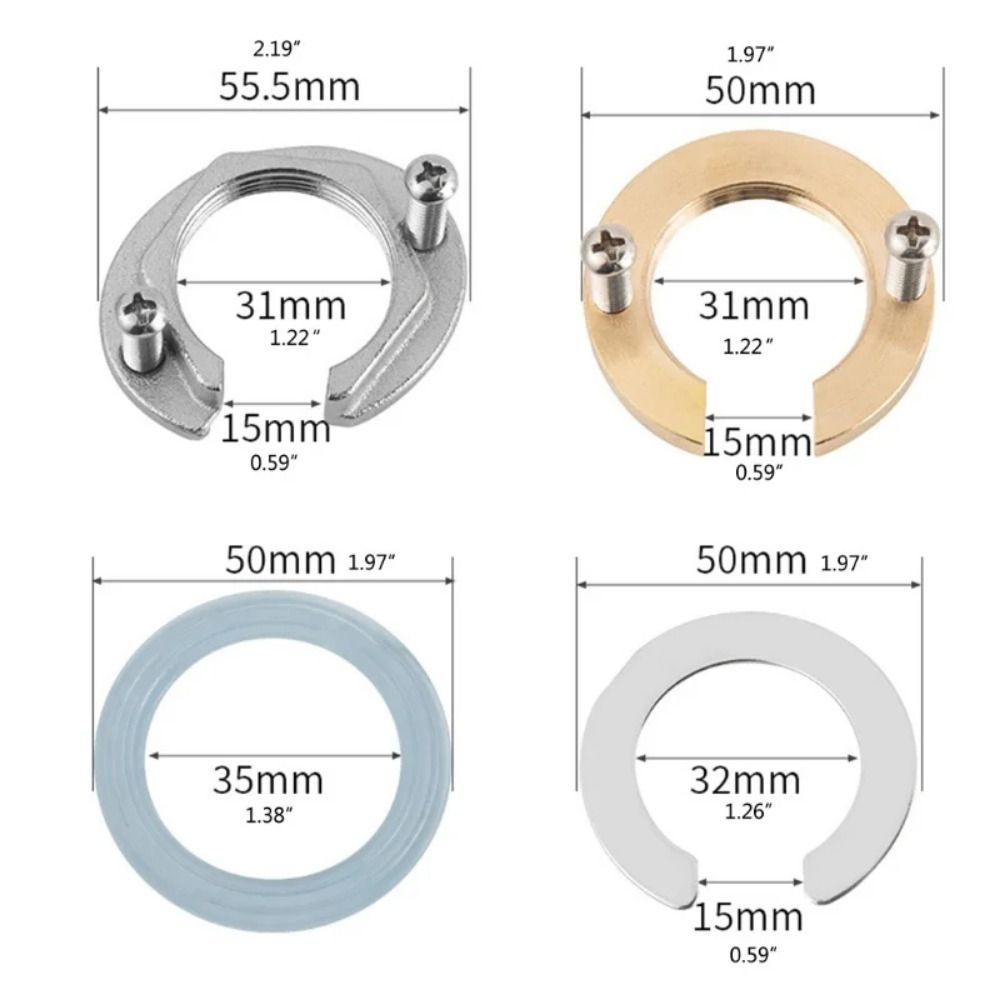 Juego de accesorios de fijación de grifo, tuerca de sujeción montada, Circlip, accesorios de repuesto para lavabo de baño