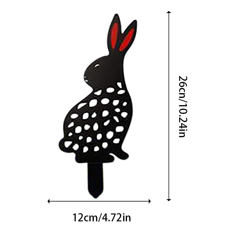 Easter Rabbit Yard Art, Outdoor Garden Backyard Lawn Stakes Decor , Cute Garden Land Planting Props Ornaments
