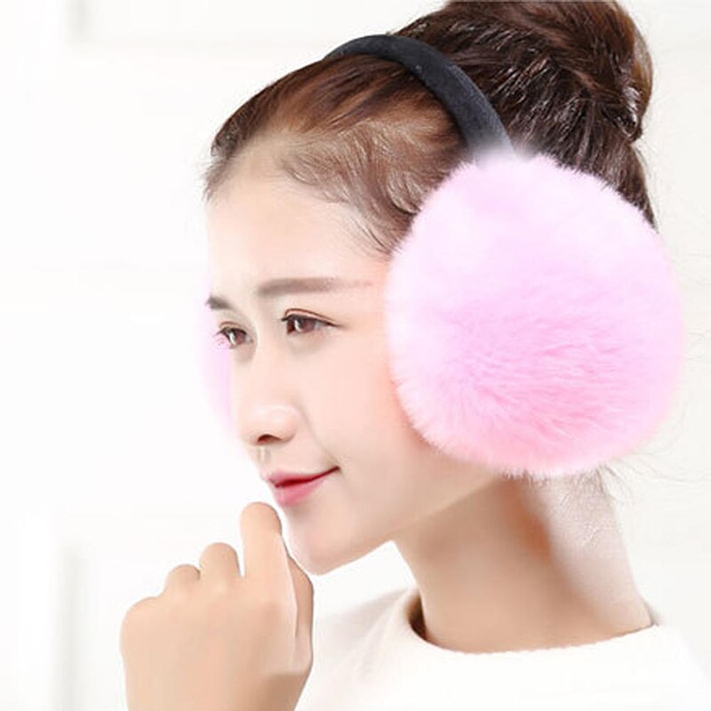 Warm Fur Earmuffs Adult Children Winter Women Men Lovers Ear Muffs Warmer Earflap Headband Fur Round Unisex Earmuffs