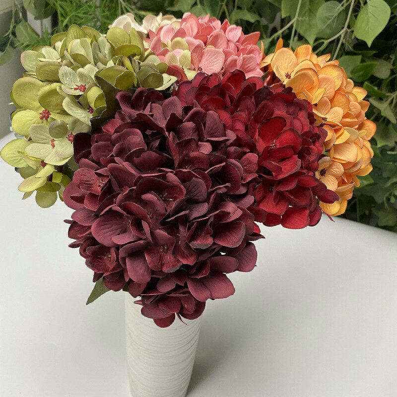 Künstliche Hortensien Hochzeit Blume Zauberstab Hause Dekoration Zubehör Diy Braut Strauß Hintergrund drinnen Bonsai