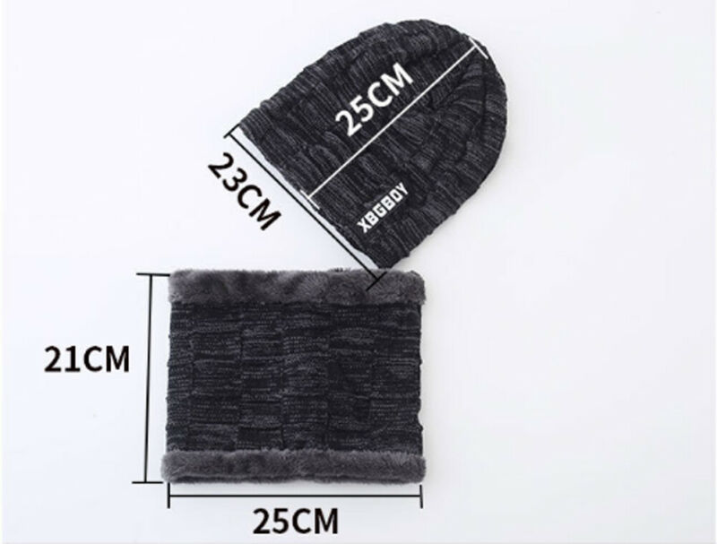 Plaid Winter Women Men Knit Warm Ski Hat Unisex Crochet Slouch Cap Neckerchief Beanie handsome charming men hats