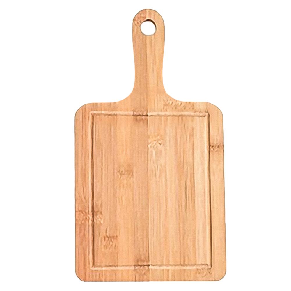 Wooden Pizza board Round with Hand Pizza Baking Tray Pizza Stone Cutting Board Platter Pizza Cake Bakeware Tools: Light Yellow