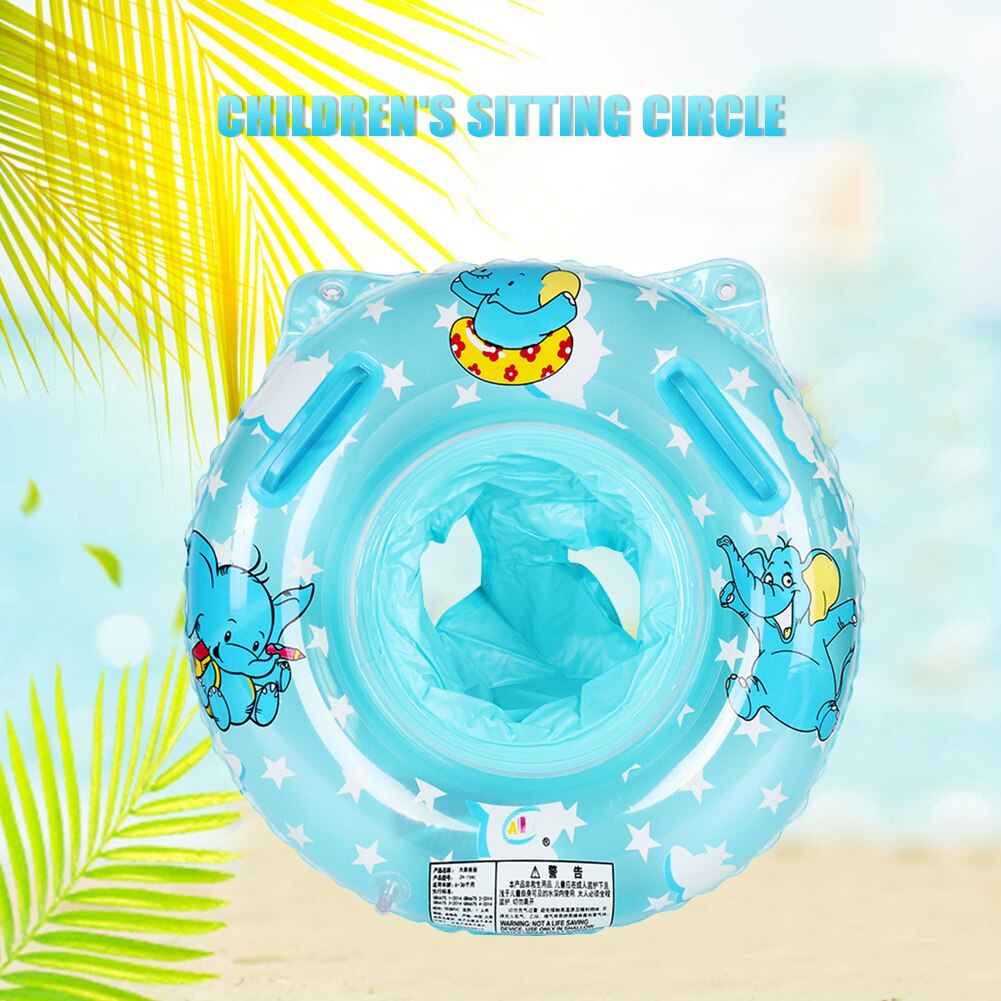 Baby Inflatable Swimming Rings Seat Summer for Kids Infant Float Swimming Circle W/ Dual Handle Party Water Toys for 6-36 Months