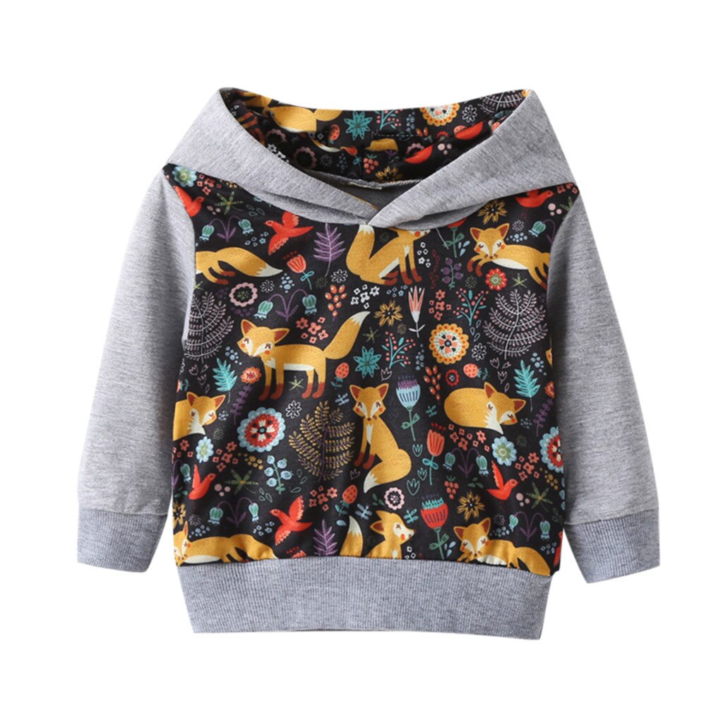 Toddler Kid t-shirt Baby Girls boys Hoodie Clothes spring long sleeve Hooded sweatershirt Tops Outfits children blouse ZF