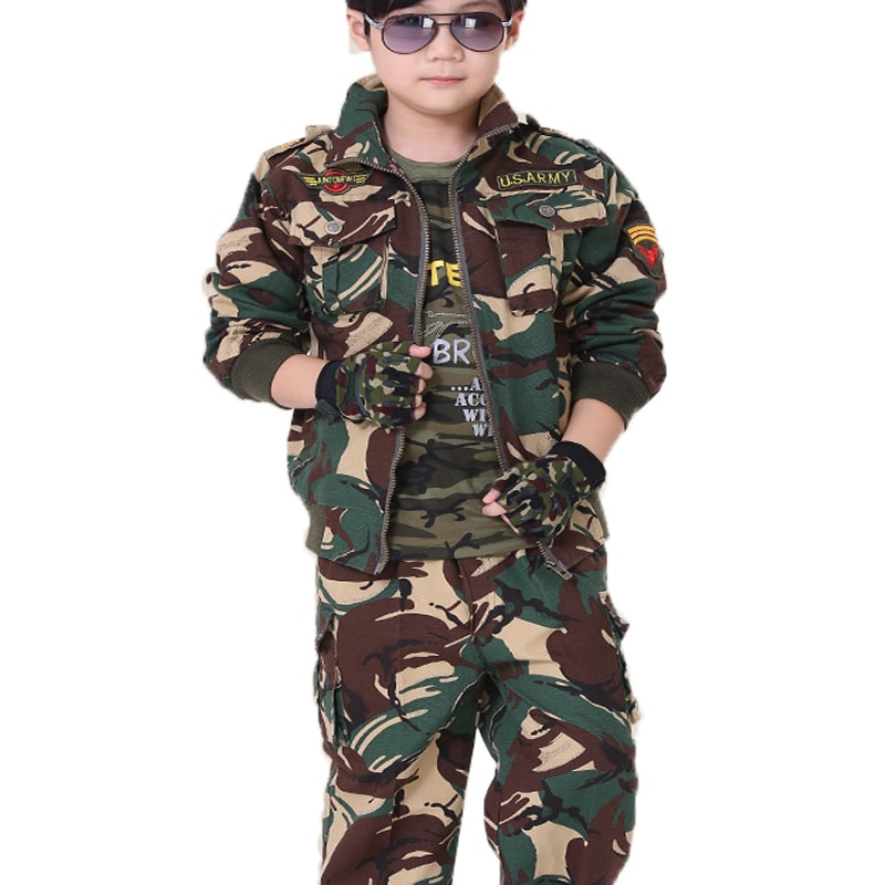 Kind En Najaar Camouflage Pak Kinderen Scouting Uniformen For110cm-155cm Studenten Uniformen Camoflouage