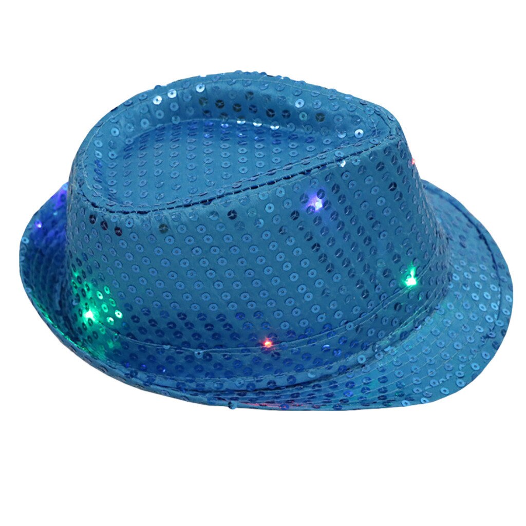 Flashing Light Up Led Colorful Sequin Unisex Fancy Dress Dance Party Hat casquette baseball Cap Accessoriesgorra hombre