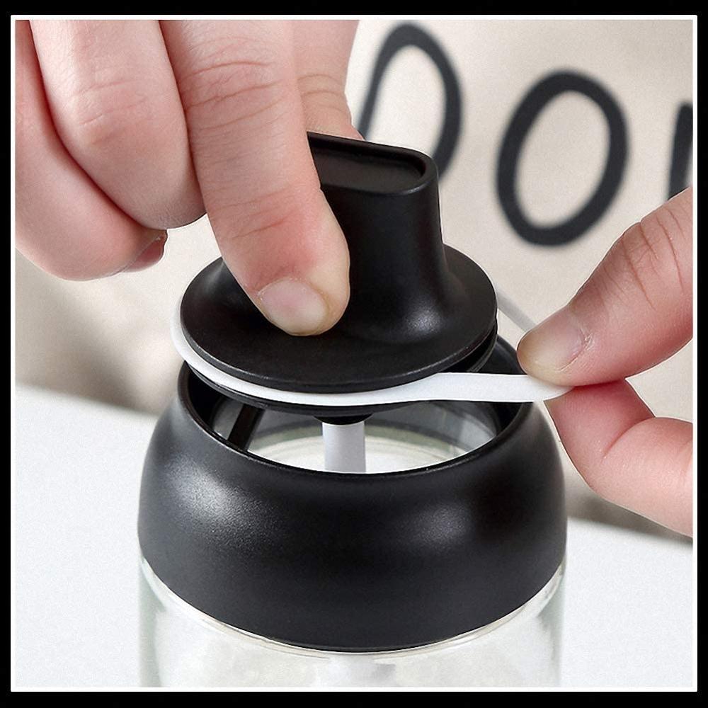 250ml kryddflaskor glas krydda förvaringsbehållare krydda kruka med sked honung kruka olja borste flaska