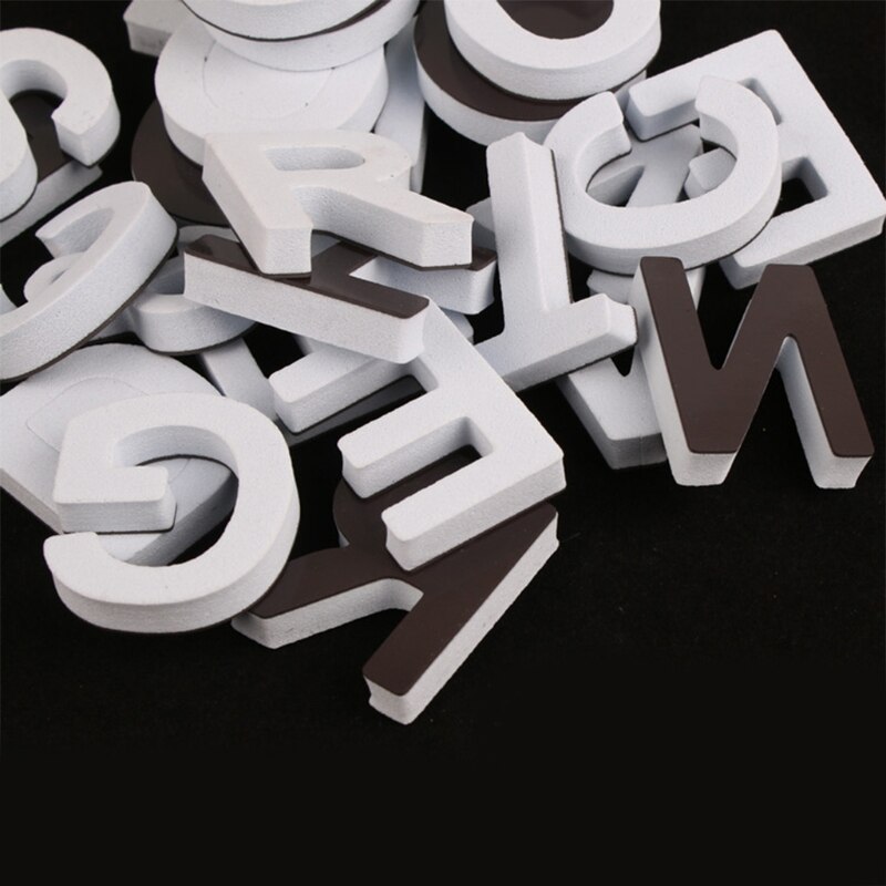 124Pcs Fun Alphabet Kit Refrigerator Magnets Educational Tools for Preschool Kid D0AD