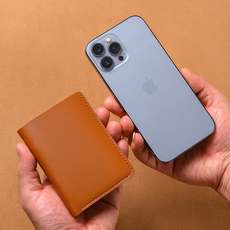 Cartera pequeña para mujer, billetera pequeña y sencilla con tarjetero, plegable, fina, para documentos de conducción, novedad de 2024