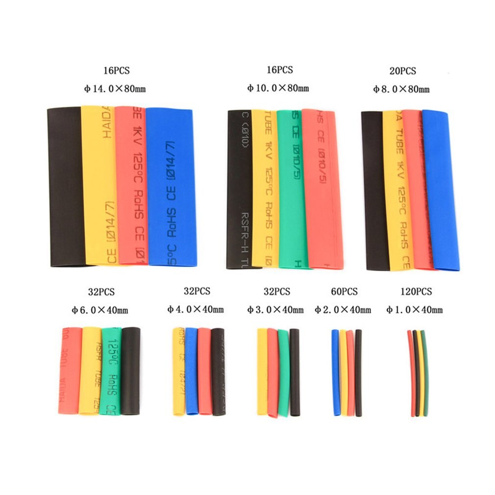 Color Heat Shrinkable Tube Set PE Heat Shrinkable Tube Heat Shrinkable Insulating Sleeve Combination