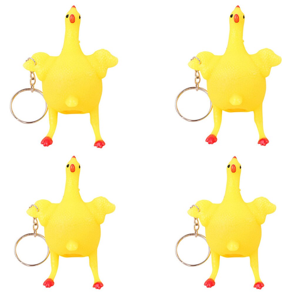 2/3/4 Uds. Mini gallineros juguetes antiestrés juguetes para poner huevos gallina niños divertidos alivio de la tensión para adultos muñecos de para niños: 4PCS