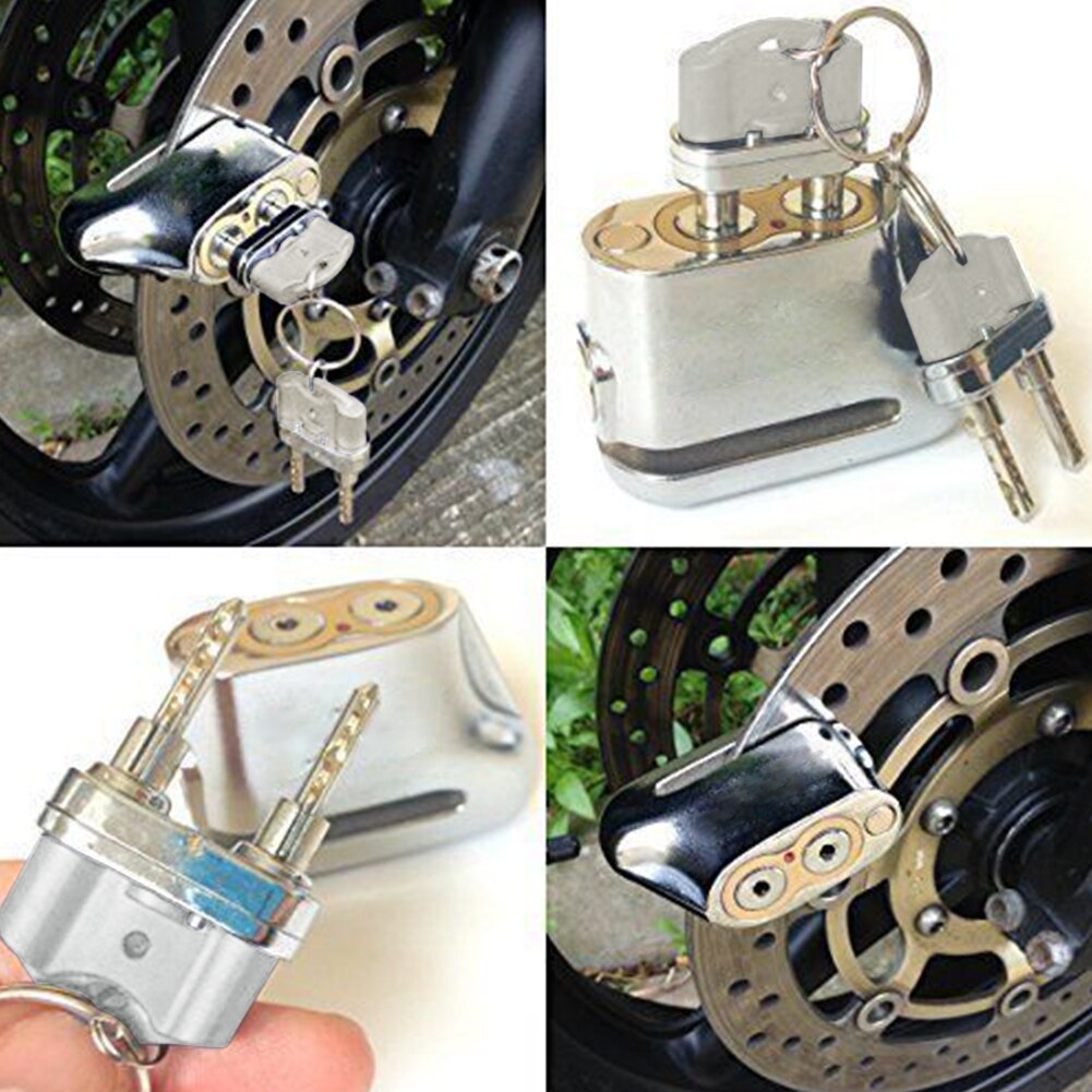 Practical Disc Brake Lock Universal Anti Theft Durable Scooter Padlock Key Security Dual Core Protect Fixed Motorcycle Sturdy