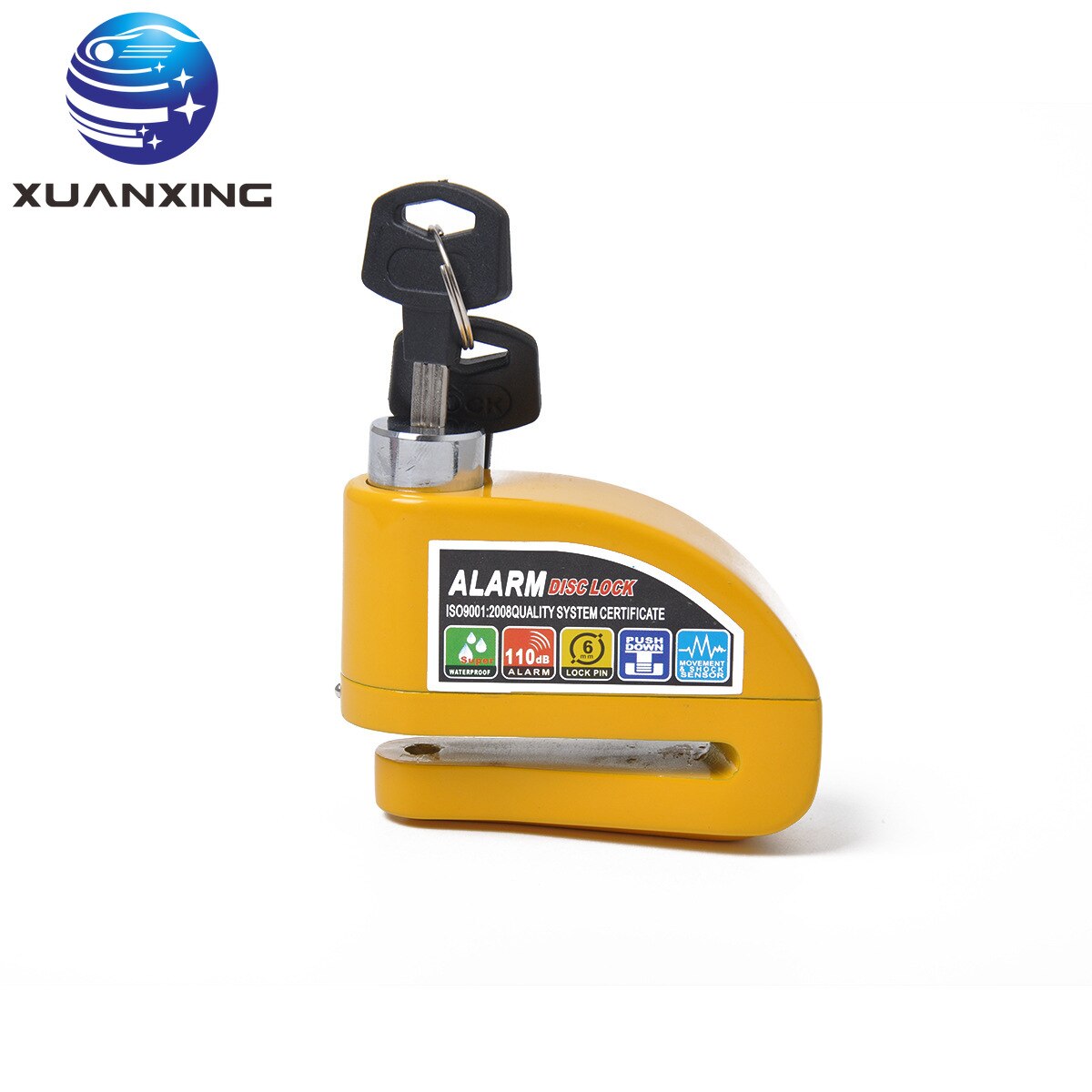 Motorcycle Anti-theft Lock Bicycle Steel Lock Super Class B Aluminum Lock Bicycle Disc Brake Lock High Decibel Alarm Waterproof