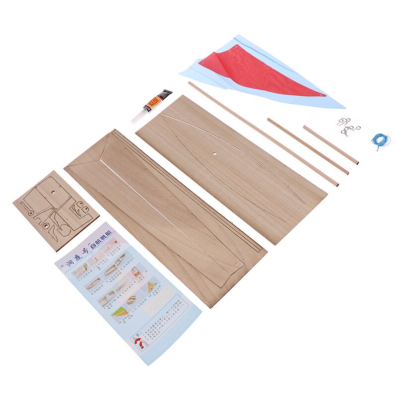 1Pc Dongting Self-propelled Sailing Wooden Ship Model DIY Sailing Assembly Model