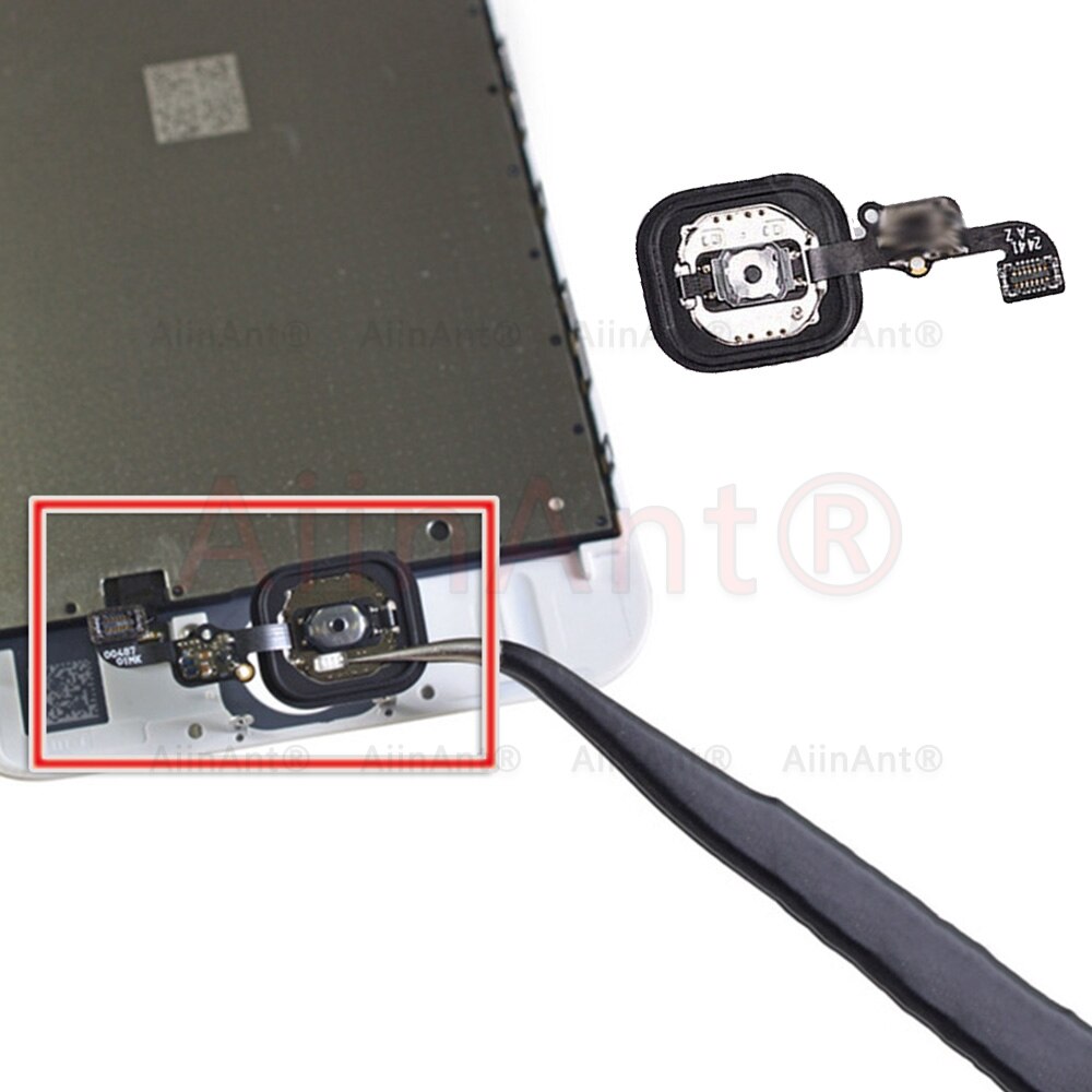 Home-Knop Flex Voor Iphone 6 6 S 7 8 Plus 5 S Se Terugkeer Terug Home Knop Met flex Kabel Rubber Sticker Geen Touch Id Vingerafdruk