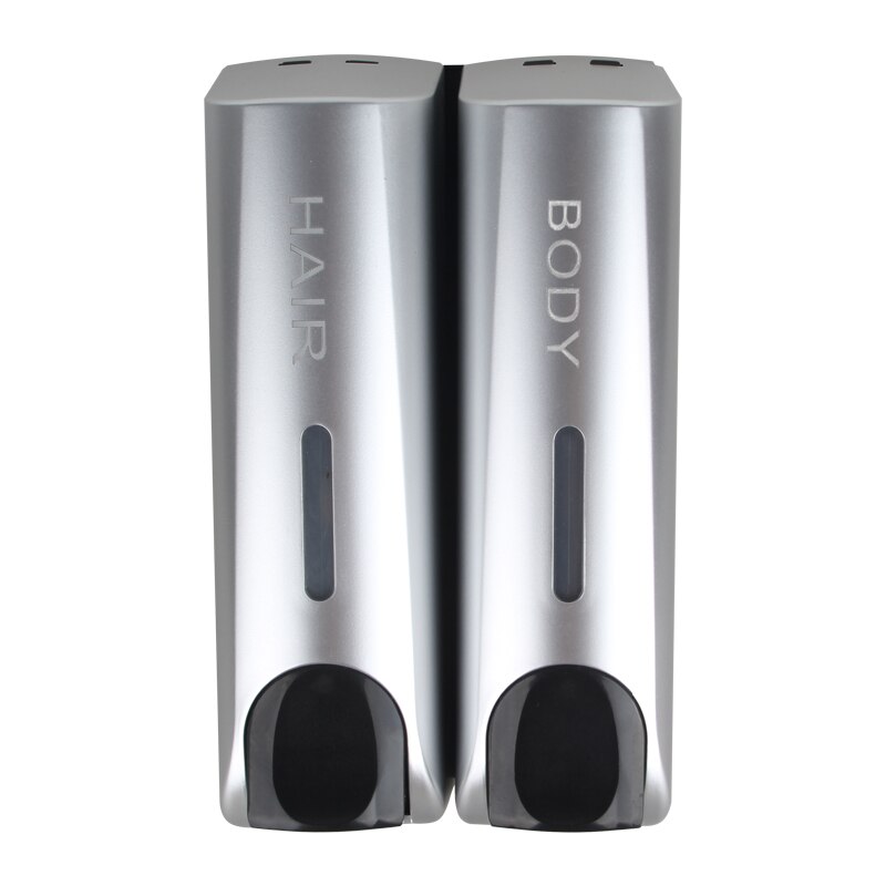 350Ml Thuis Wall Mounted Zeepdispenser Shampoo Douchegel Dispenser Zeepdispenser Fles Hotel Badkamer Accessoires: Siliver 2