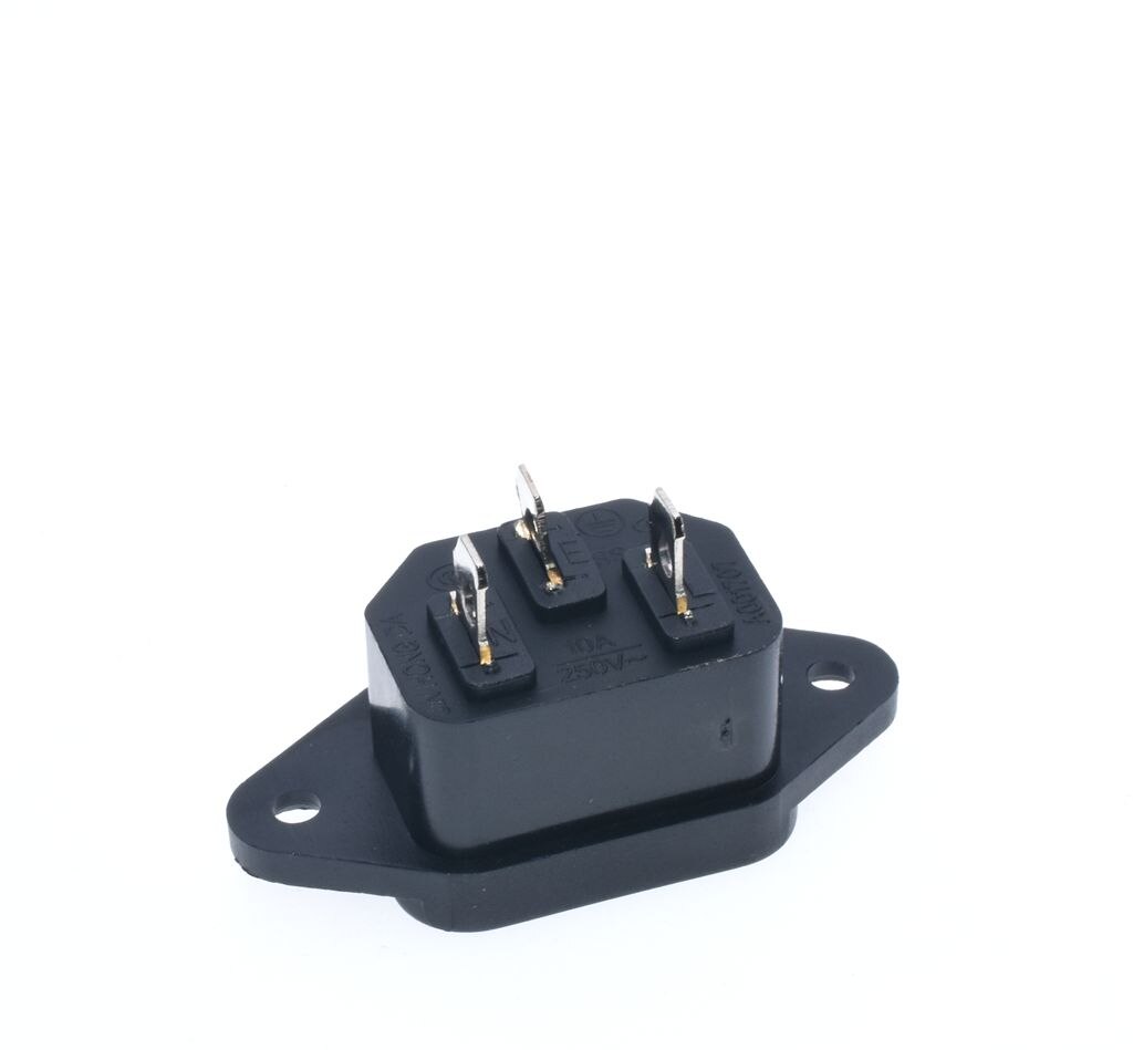 10Pcs IEC320 C14 Male 3Pin Chassis Panel Mount Power Socket AC250V/10A