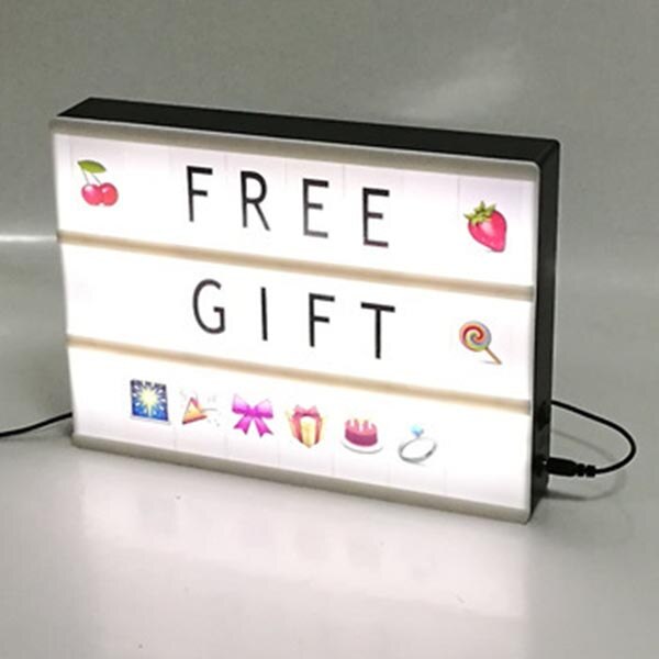 High A5 Size LED Combination Light Box Night Lamp DIY Letters Cards USB Powered Cinema Lightbox LG66