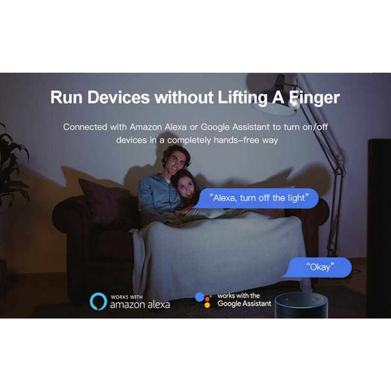 16A Mini Wifi inteligente DIY interruptor Módulo de automatización de domótica trabaja con Alexa Google vida inteligente App