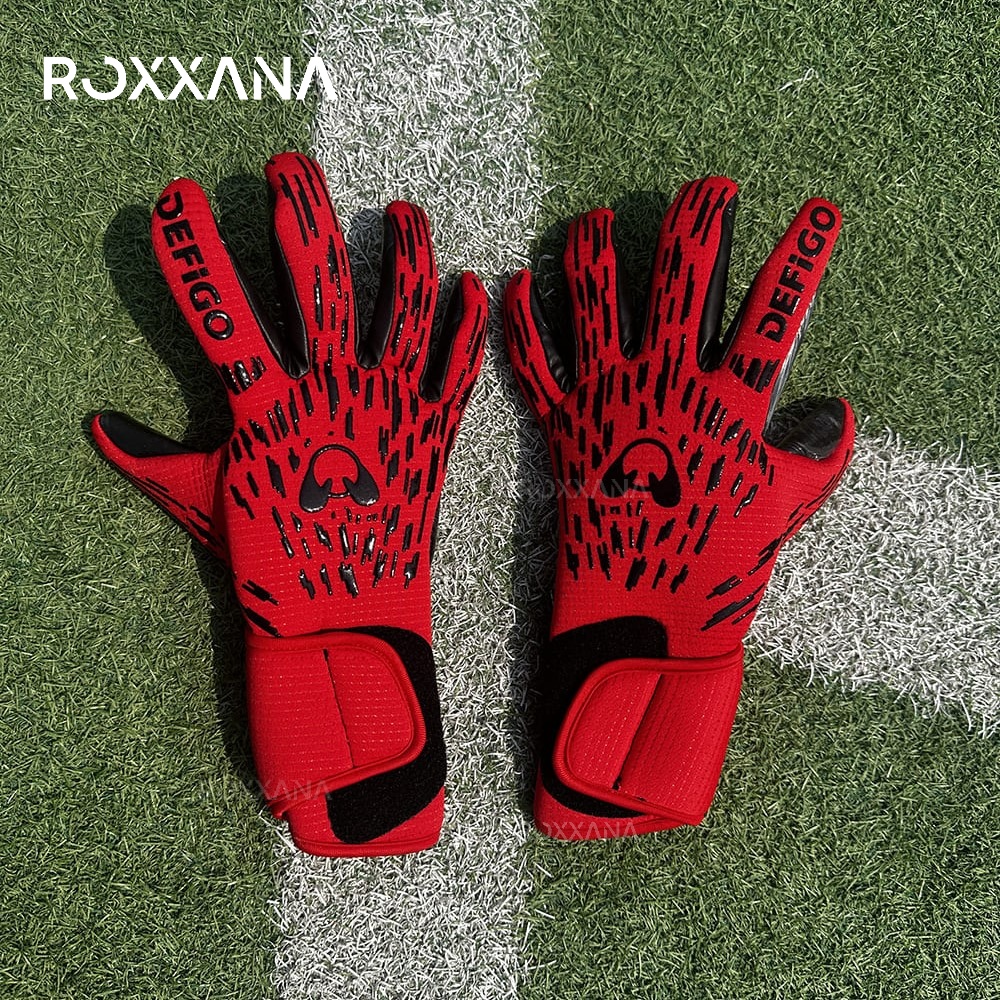 Professionelle Torwarthandschuhe, rutschfeste Latex-Fußballhandschuhe, für Männer, Frauen, Jugendliche, freundlicher, schützendes Spieltraining, Fußballausrügestochen